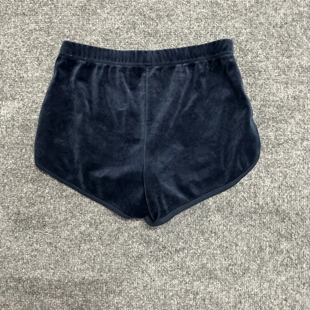 Hollister Shorts Womens Size XS Navy Blue Velvet Lounge Dolphin Hem Casual 49728